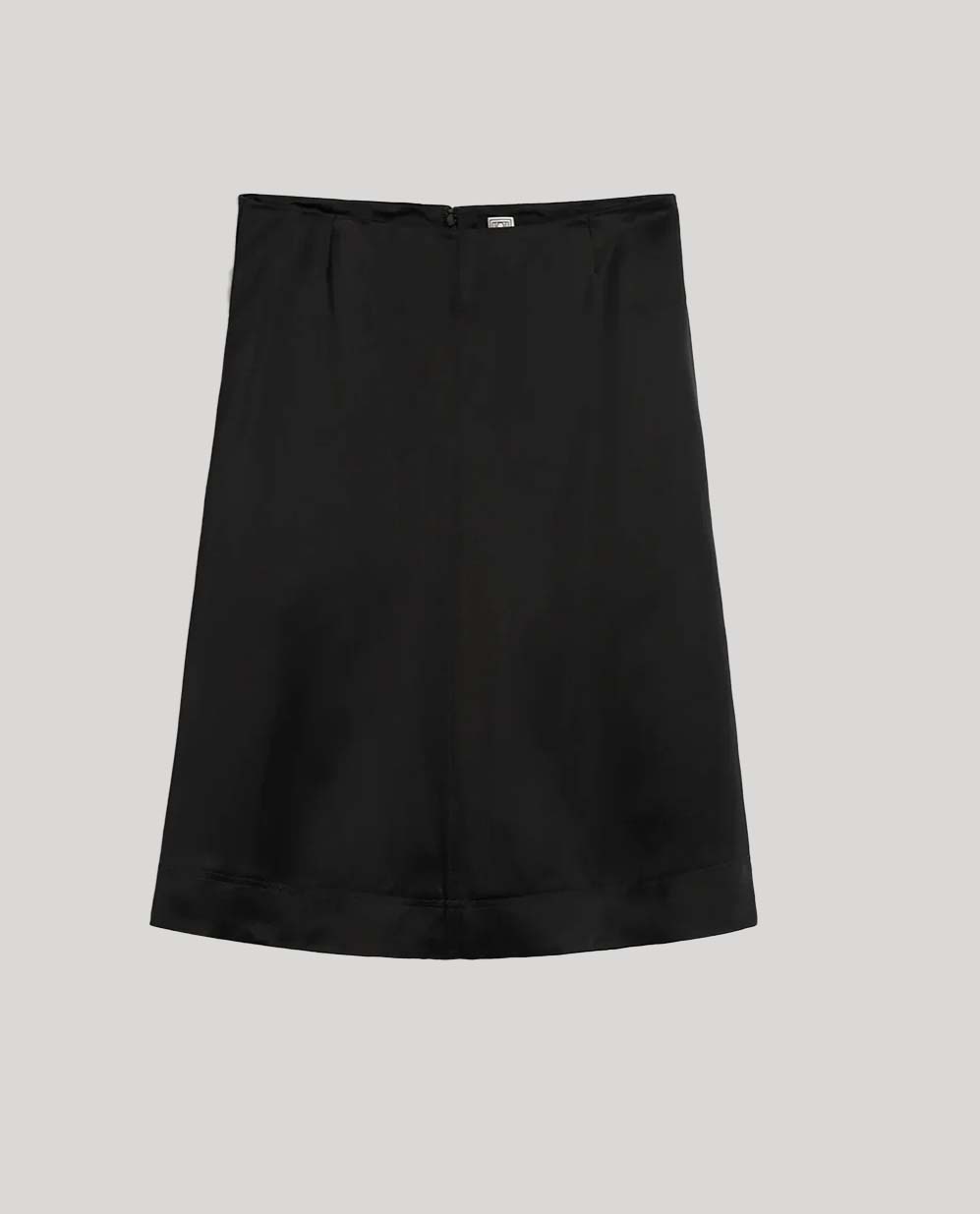 Toteme Paneled Satin Skirt Black