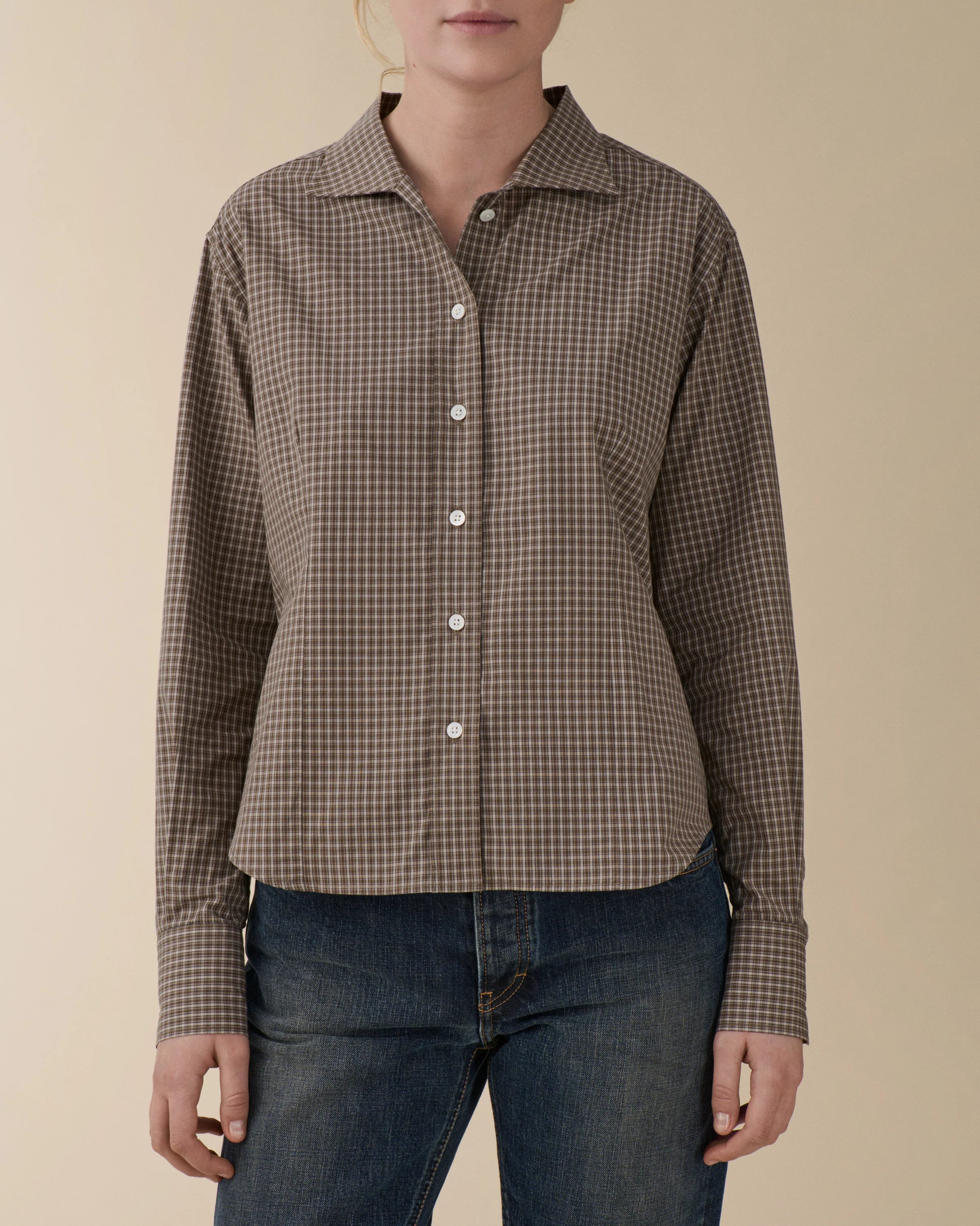 Jeanerica Brown Check Vera Shirt