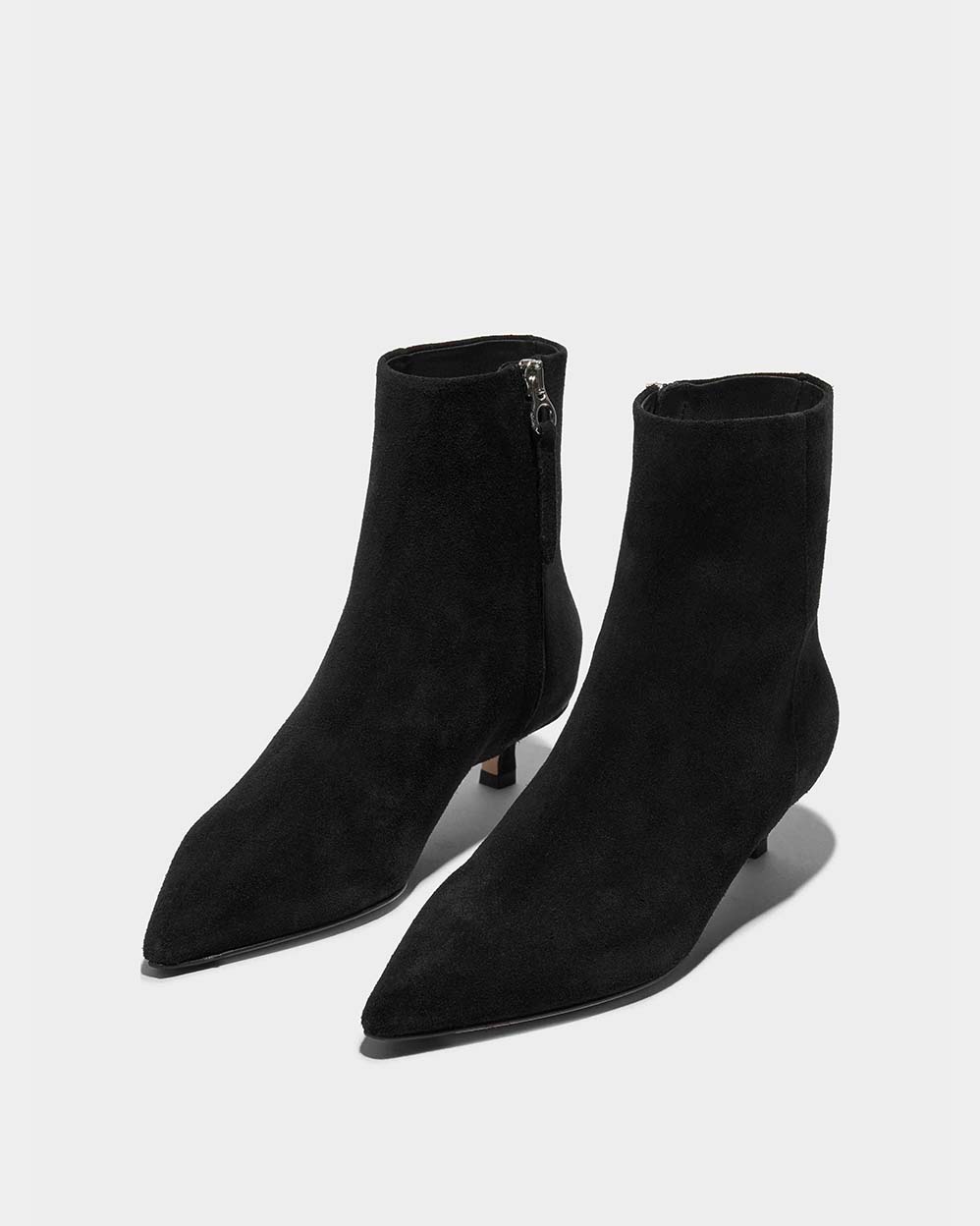 Aeyde Black Sofie Cow Suede Leather