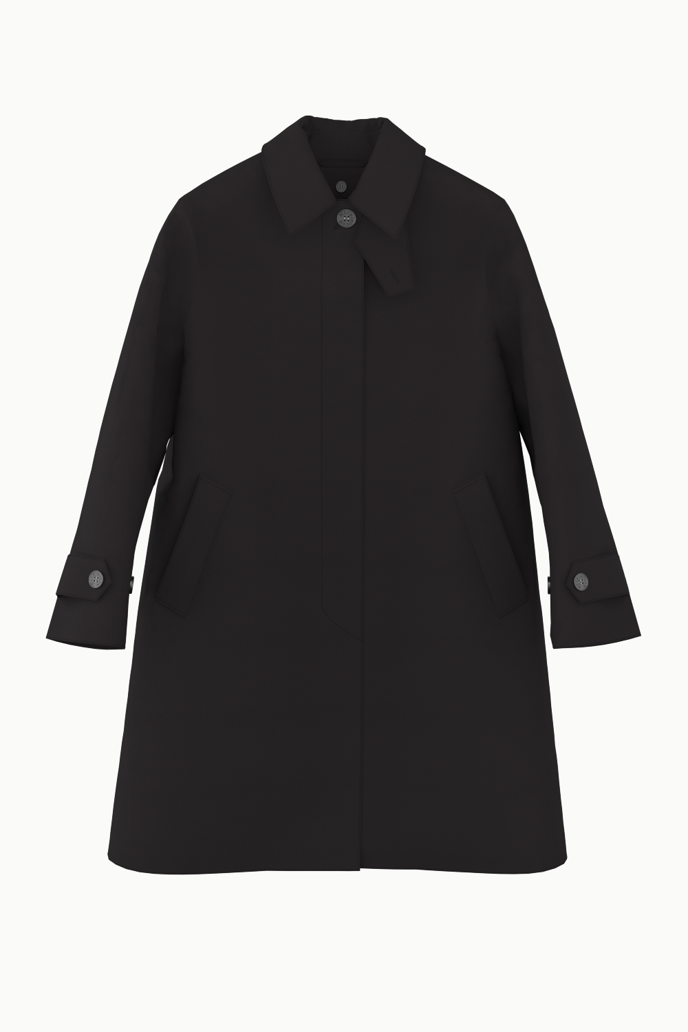 Mackintosh Black Banton Coat