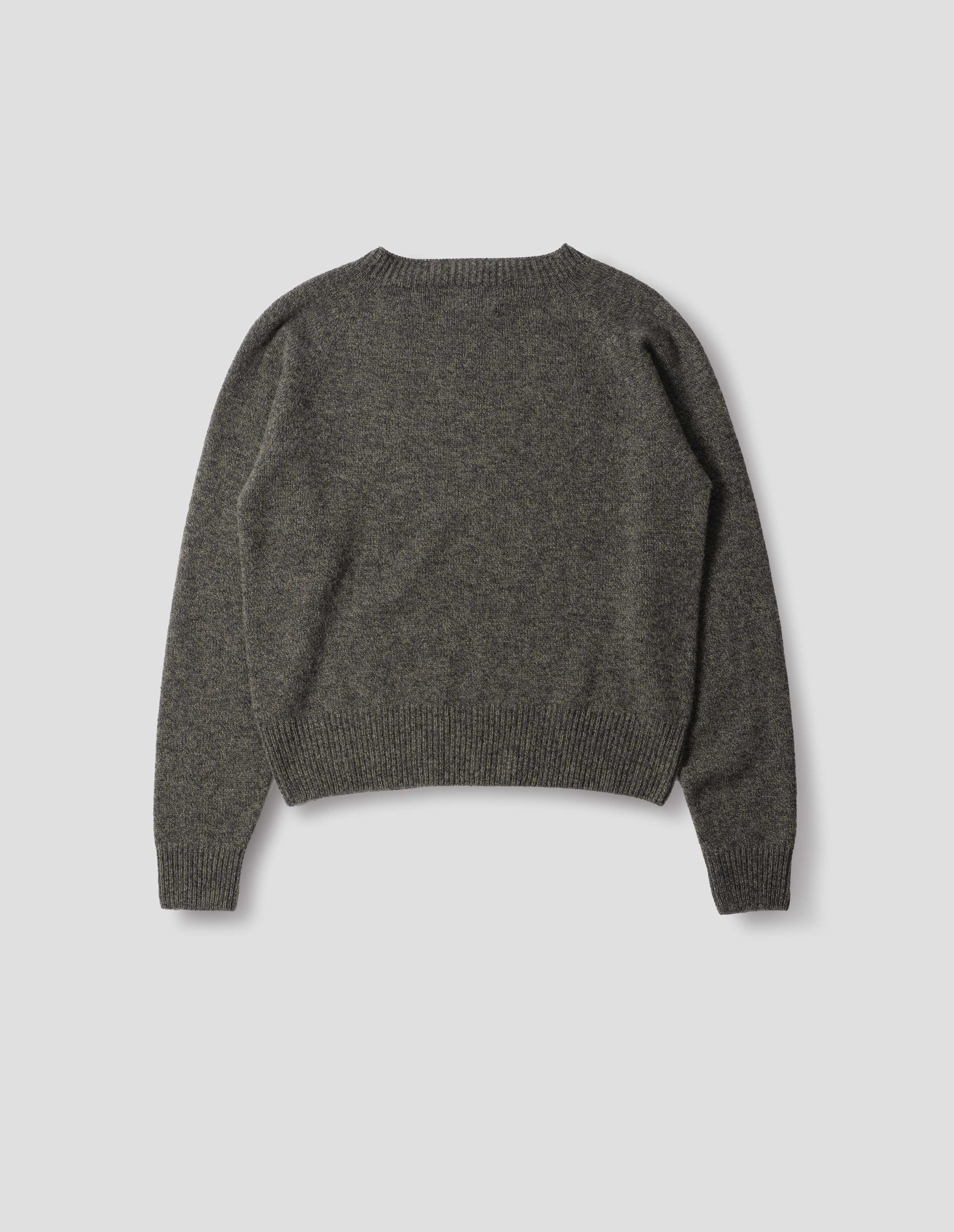 Margaret Howell Khaki/Charcoal Twist Short Classic Crew