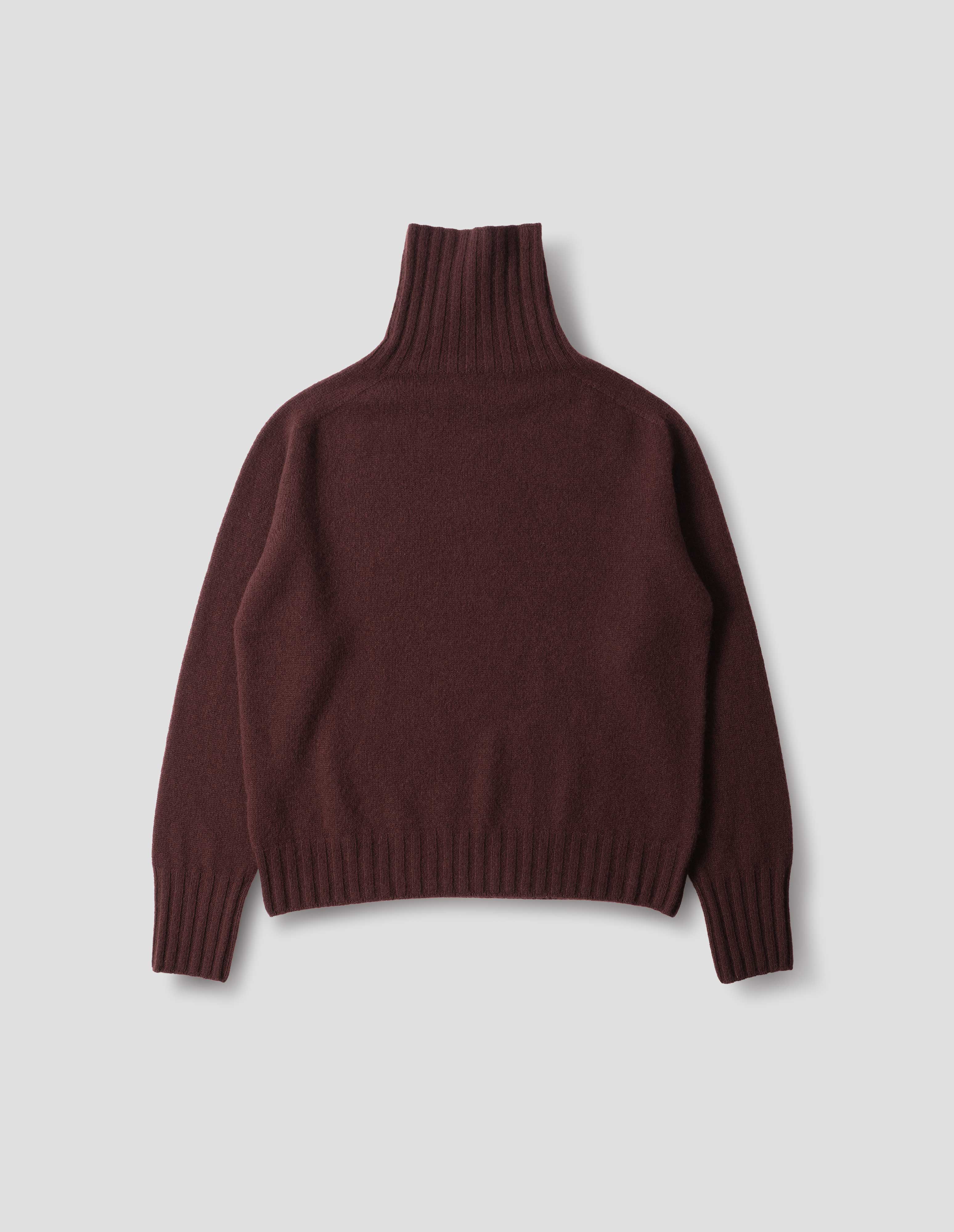 Margaret Howell Bordeuax Wide Roll Neck Cashmere